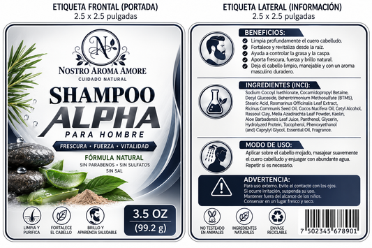 Alpha Shampoo Sólido para Caballero