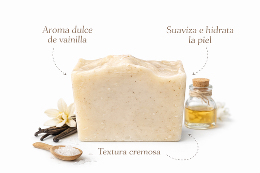 Jabon de Vainilla( Arcilla blanca)